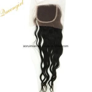 Wholesale 4*3.5 Top Lace Cheap Virgin Natural Wave Cambodian Human Hair Closure