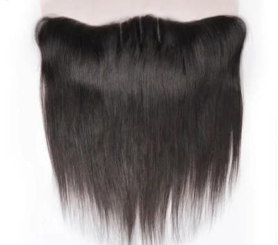 Shine Silk Hair Producs Peruvian Hair Lace Frontal Closure Straight Human Hair Closure 13X4 Ear to Ear Rmey with Baby Hair 8-18inch