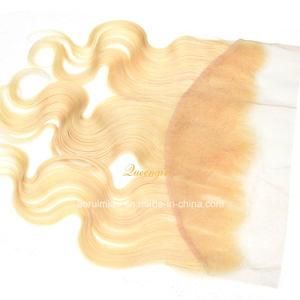 613 Blonde Hair Closure Factory 13X2 Lace Frontal Russian Human Hair Accessories
