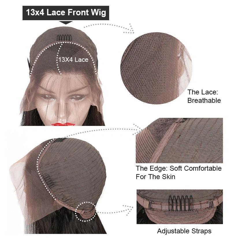 High Quality Natural Wavy 100% Indian Virgin Human Hair Wigs