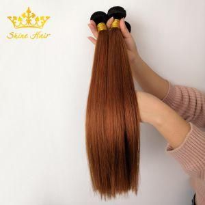 Wholesale Unprocessed Natural Black/Brown Color 100% Virgin Human Hair of Straight Bundles