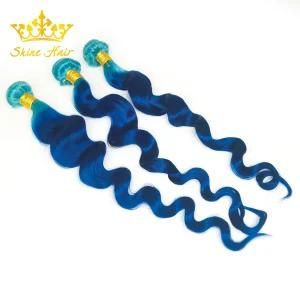 100% Virgin Human Hair Bundles Brazilian Hair Extension Green Blue Loose Wave