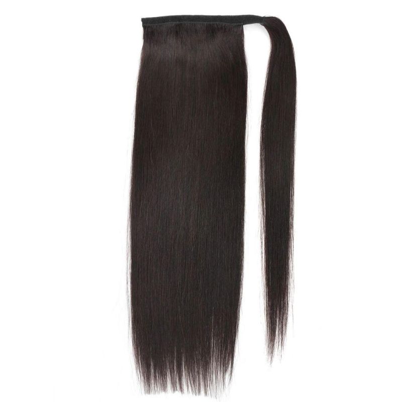 Double Drawn 100% Remy Human Hair Ponytails Wrap up Ponytails