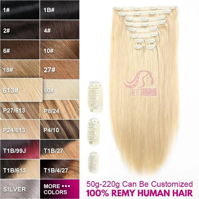 Top Selling Products in USA/Europe Indian Remy Clip in Hair Extensions