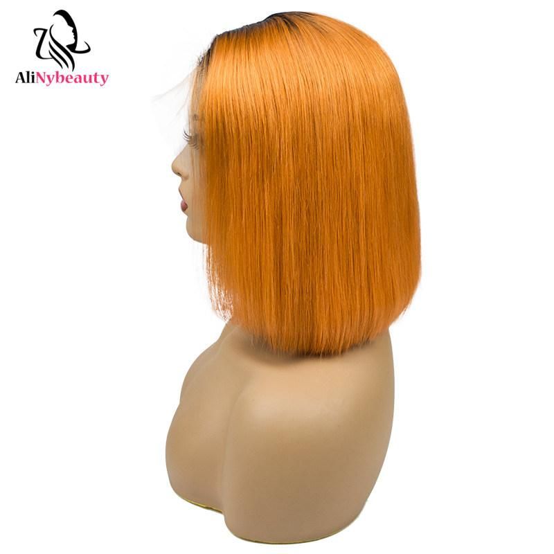 Alinybeauty Hot Selling Short 1b Orange Bob Hair Wig