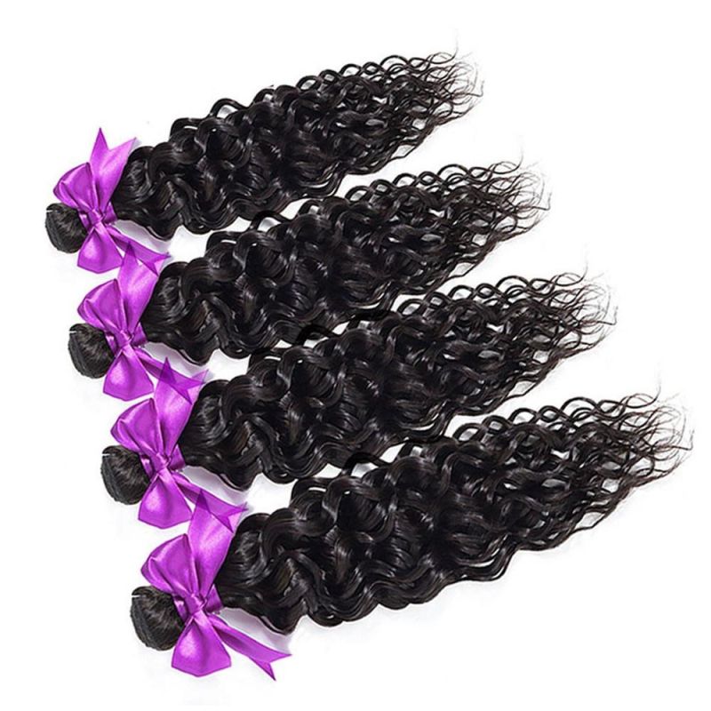 Brazilian Water Wave Bundles with Closure Remy Hair Lace Frontal with Bundles Human Hair Bundles with Frontal