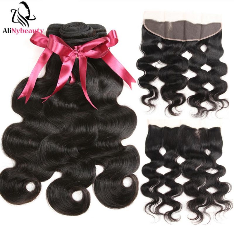 Wholesale Virgin Hair 13*4 Lace Frontal with Bundles Body Wave