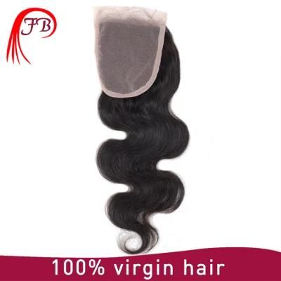 Natural Color Raw Unprocessed Virgin Hair Indian 4*4 Lace Closure