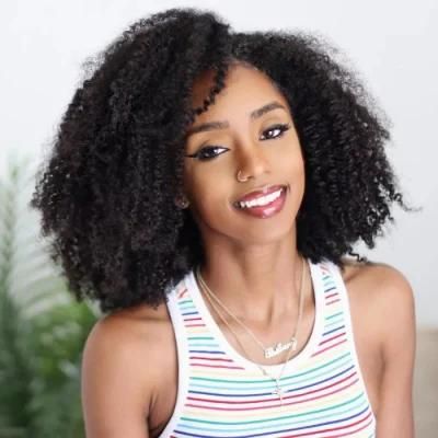 Kbeth Afro Human Hair Wigs Braided Wigs for Black Women 2021 Fashion Afro Kinky Hair Wigs Ready to Ship
