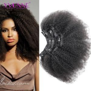Yvonne Hair Brazilian Hair Clip in Human Hair Extension Afro Curly Clip in Hair Extension