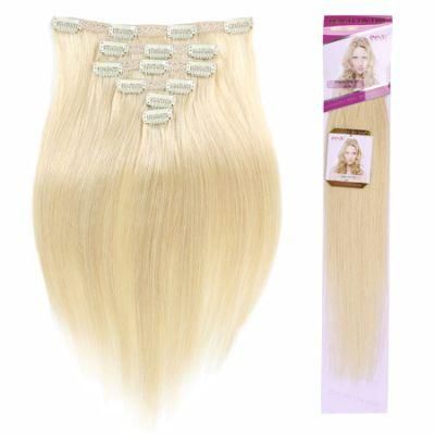 Blonde Human Hair Clip in Extensions 50g-180g