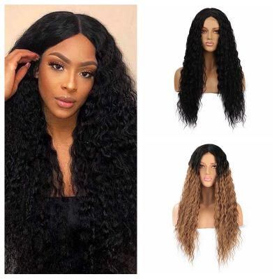 Wholesale Human Hair Synthetic Long Curly Small Area Lace Wigs