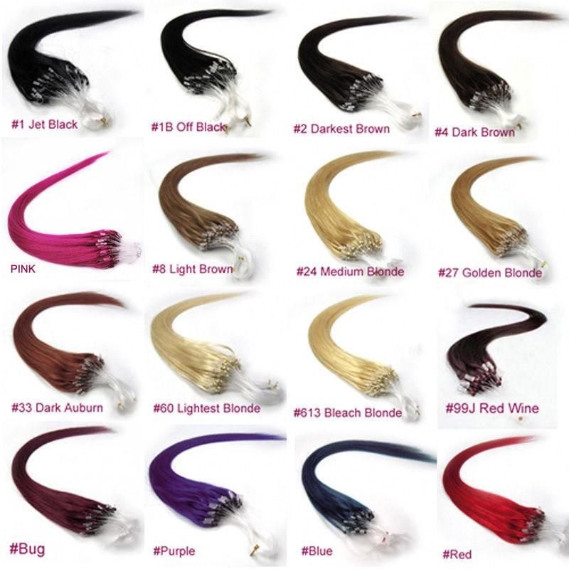 Brazilian Micro Loop Ring Hair Extensions Brazilian Virgin Hair Straight 100g/S Free Shipping Soft Brazilian Hair