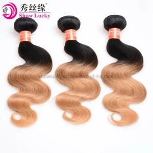 Selling Well High Quality Indian Ombre Hair Weave Bundles 1b/27 Blonde Remy Human Hair Body Wave
