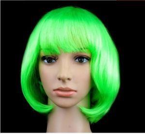 Women Party Short Synthetic Wig Party Metalic Tinsel Wig