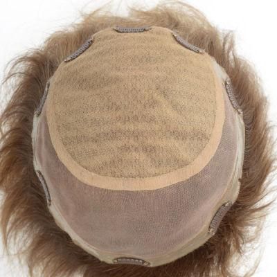 Custom Ladies Mono and Silk Top High Quality Natural Hair Toupee