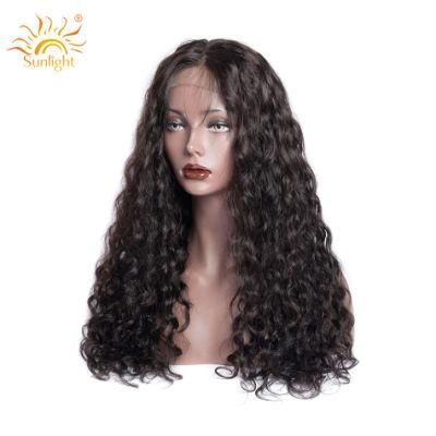 Sunlight 150 Density 4X4 Closure Wig Peruvian Water Wave Wig