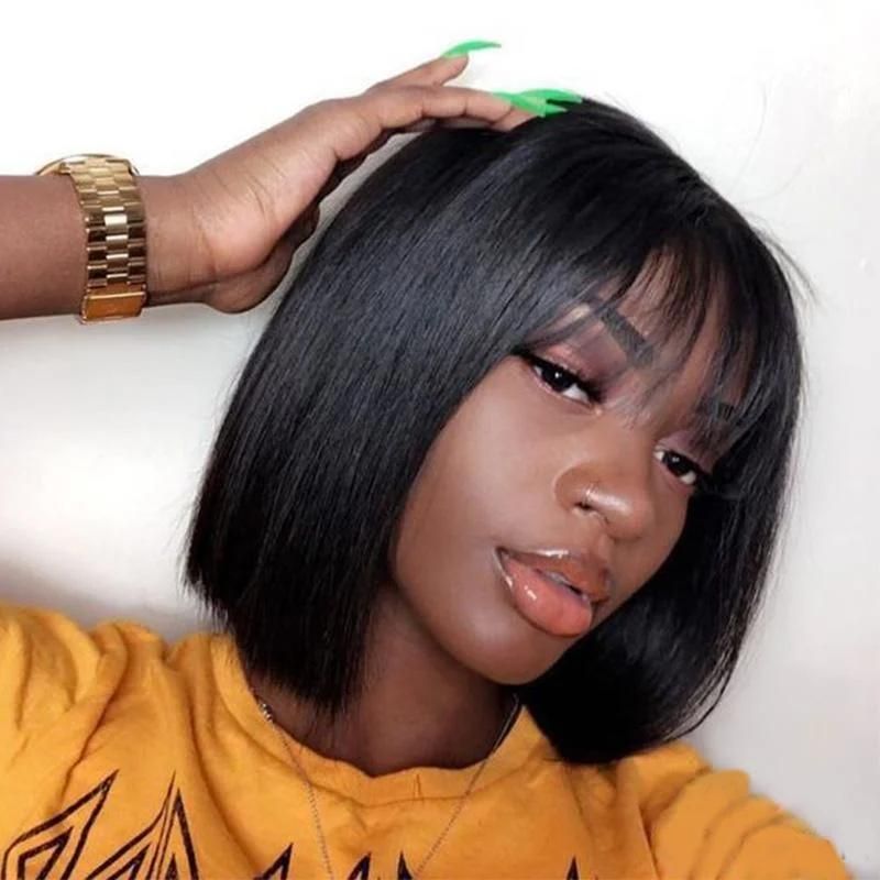 Kbeth Cheap Price Human Hair Wigs Without Lace Cheap Price Bob Short Cut Human Hair Machine Made Wig for Black Women