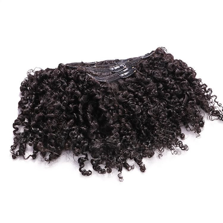 Brazilian Virgin Hair Afro Kinky Curly Clip in Hair Extensions 8PCS/Set
