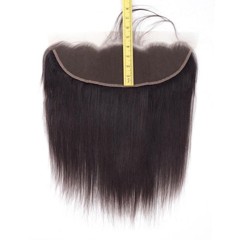 14 Inch Brazilian Straight Hair 13X4 Lace Frontal Free Closure Natural Color Remy Human Hair