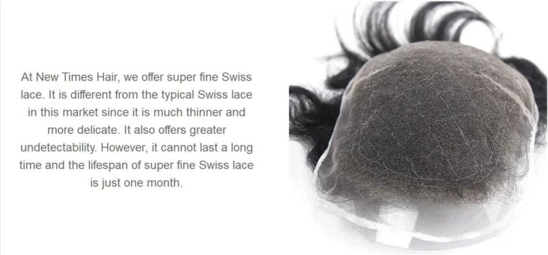 Men′s Natural Real Human Hair - Quality Pieces for Long Lasting and Comfort - Full Swiss Lace