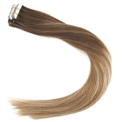 100% Human Hair Extension PU Tape in Hair Extension (AV-TP14-4/6/22)