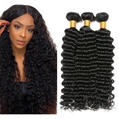 Luxuve Wholesale Price Brazilian Virgin Hair Deep Wave Cheap Human Hair Weaving Bundles