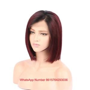 T1b/99j# Straight Lace Human Hair Bob Wig