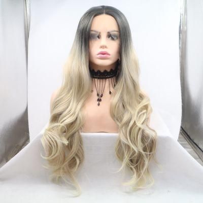 Large Stock Synthetic Lace Front Wig Heat Resistant Synthetic Frontal Wigs