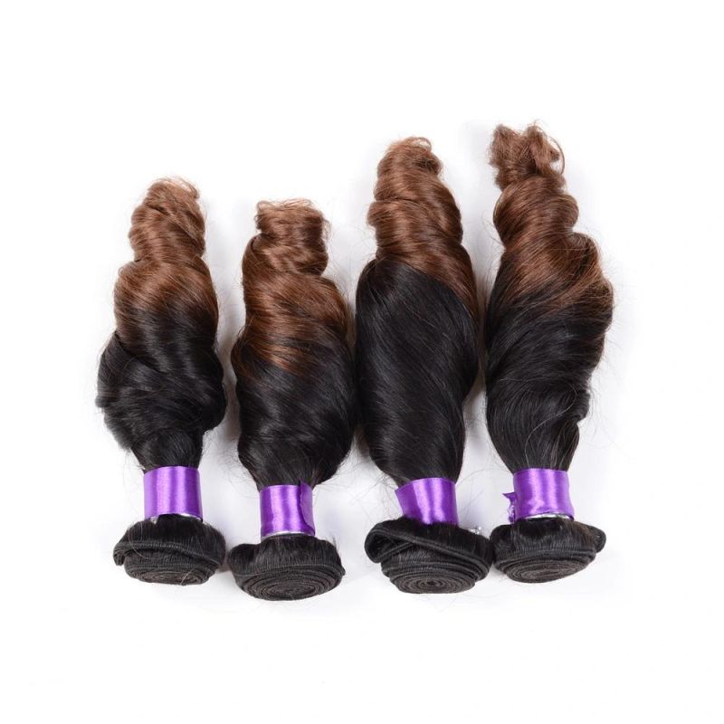Spring Curly Ombre Two Tone Color Human Hair Extension