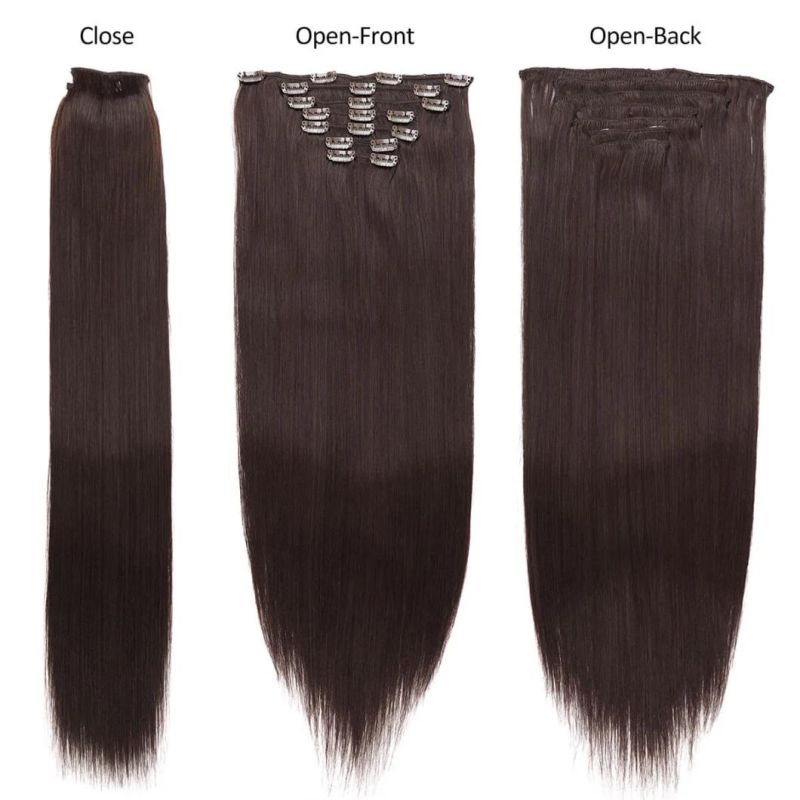 Synthetic Straight Clip in Hair Extensions