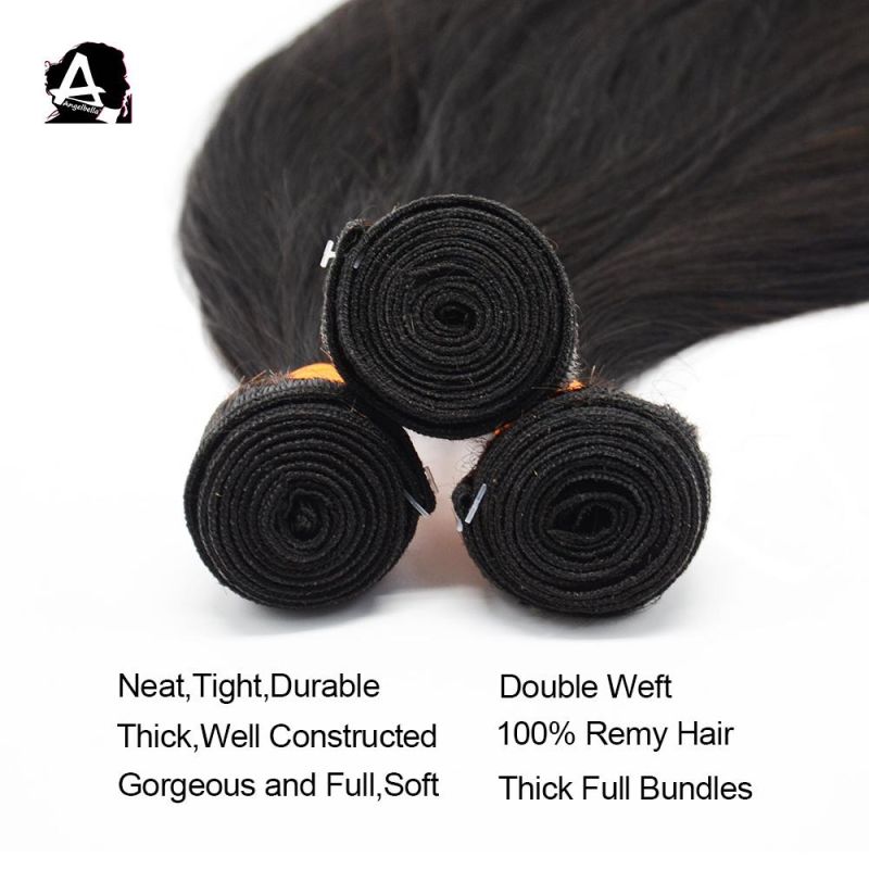 Angelbella Remy Hair 100% Raw Unprocessed Virgin Hair Brazilian Straight Human Hair Bundles