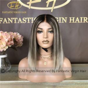 Amazing Chinese Virgin/Remy Human Hair Full/Frontal Lace Bob Wig with Cuticle Aligned