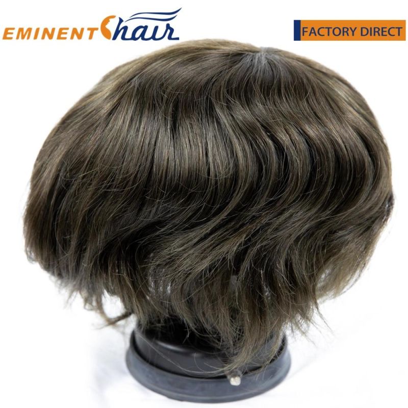 Indian Hair Lace Toupee Hair Replacement System for Men