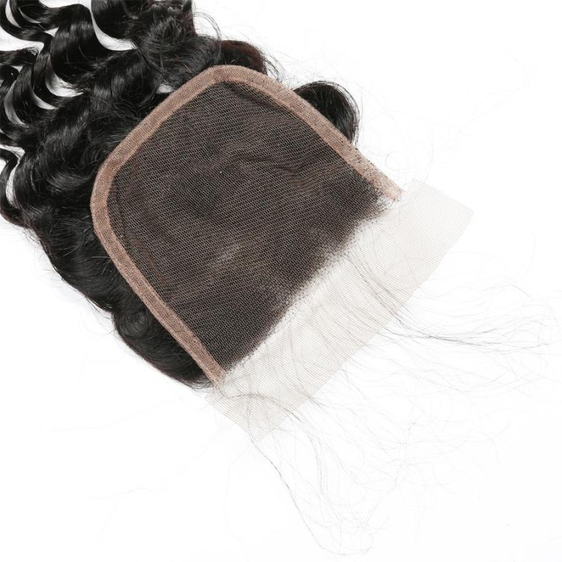 Alinybeauty Water Wave Brazilian Human Hair Bundles with Lace Closure