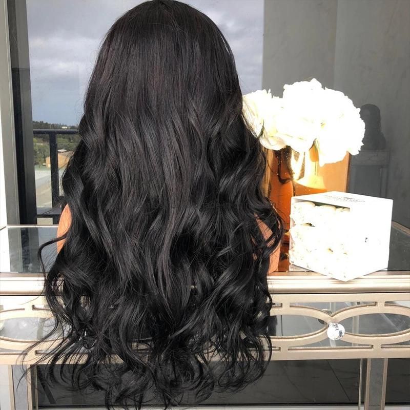 Wholesale Factory Prices Lace Front Synthetic Long Wave Hair Wigs for Black Women