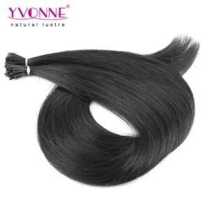 Black Color I Tip Human Hair Extensions for Women