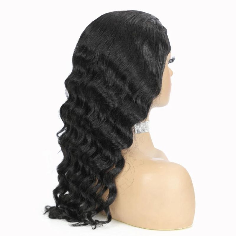 Hot Sale Custom Color 150% 180% 200% Density 30 Inch 100% Human Hair Loose Deep Wave Women Curly Headband Wig