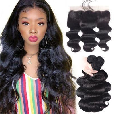 Kbeth Peruvian Virgin Hair Body Wave Ear to Ear Lace Frontal Toupee with Bundles Peruvian Body Wave Lace Closure and 3 Bundles or 4 Bundles