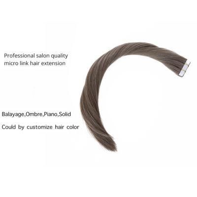 Human Tape Machine Remy Hair Extensions Micro Adhesive Invisiable Brazilian Hair