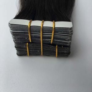 1b# Straight Us PU Tape Weft Brazilian Virgin Remy Human Hair Extensions
