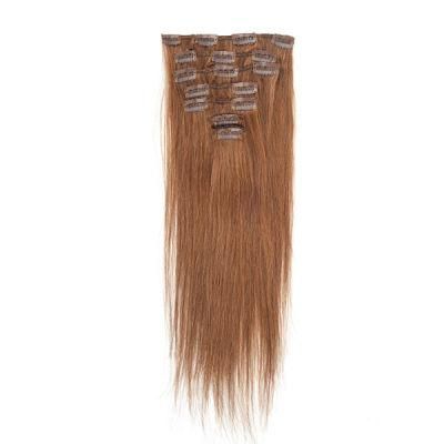 Long High Quality Ladies Stock Human Hair Clip Extensions