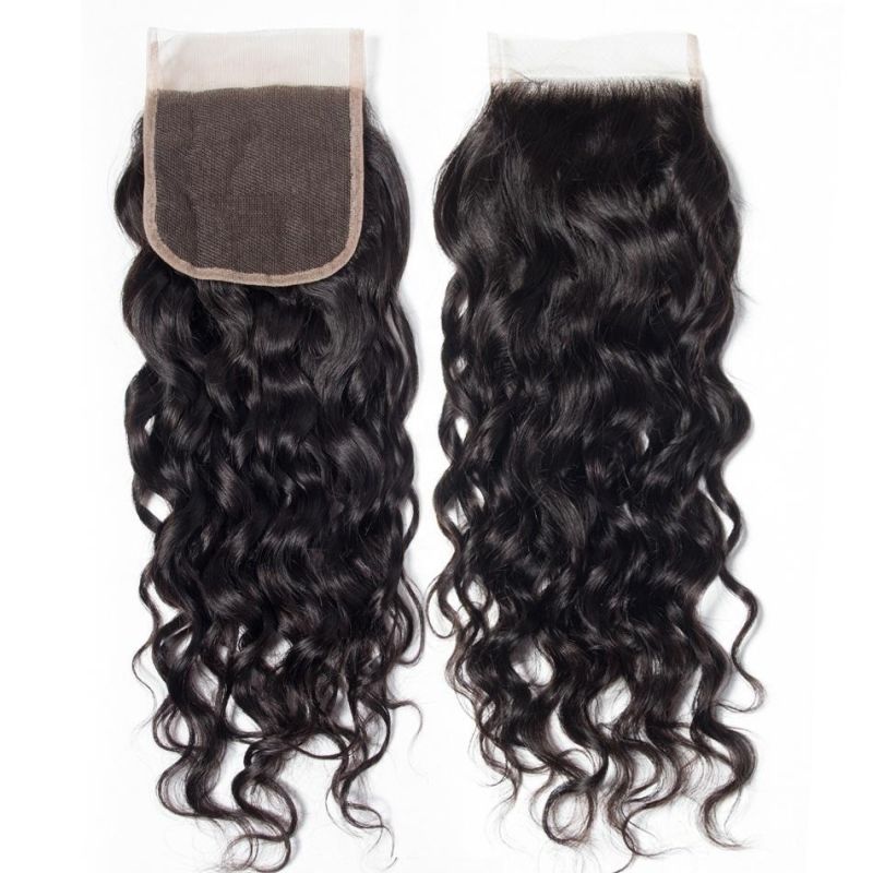 Kbeth Water Wave 5*5 Transparent HD Lace 14 Inch Closure Cheap Price Toupees From China Xuchang Factory in Stock