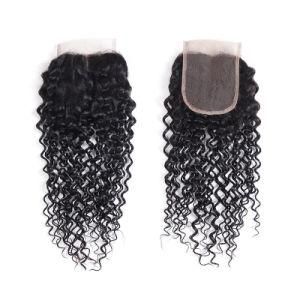 Morein Brazilian Kinky Curly Virgin Hair 4*4 Inch Lace Frontal Closure