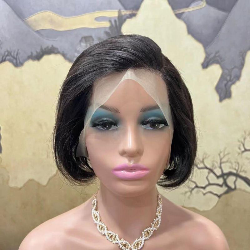 13*4 Brazilian Human Hair Bob Lace Front Wig for Black Women