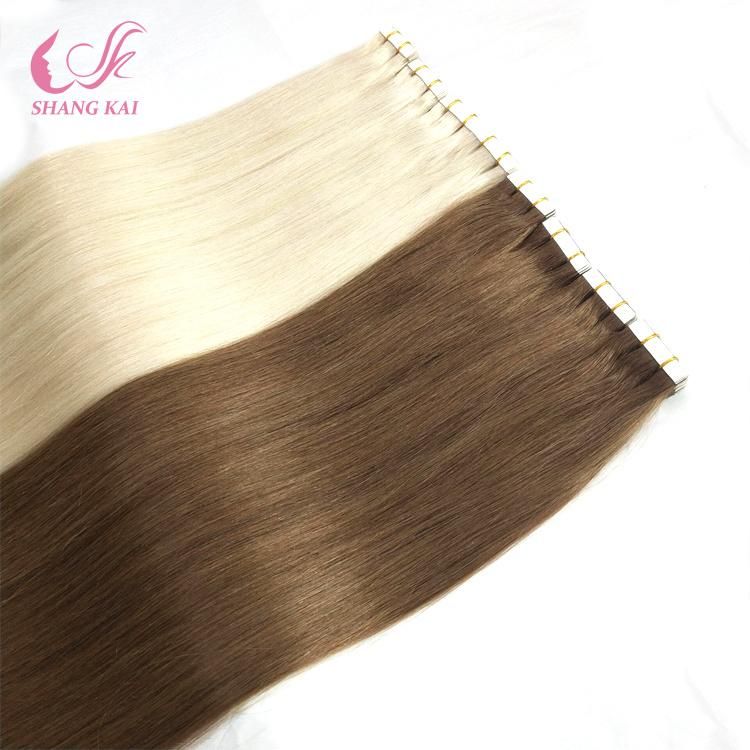 Different Colors Full Cuticle Aligned Tape in Hair Extension