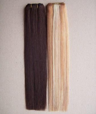 Double Drawn Mixed Color Human Hair Weft Extension 8&quot;-30&quot;