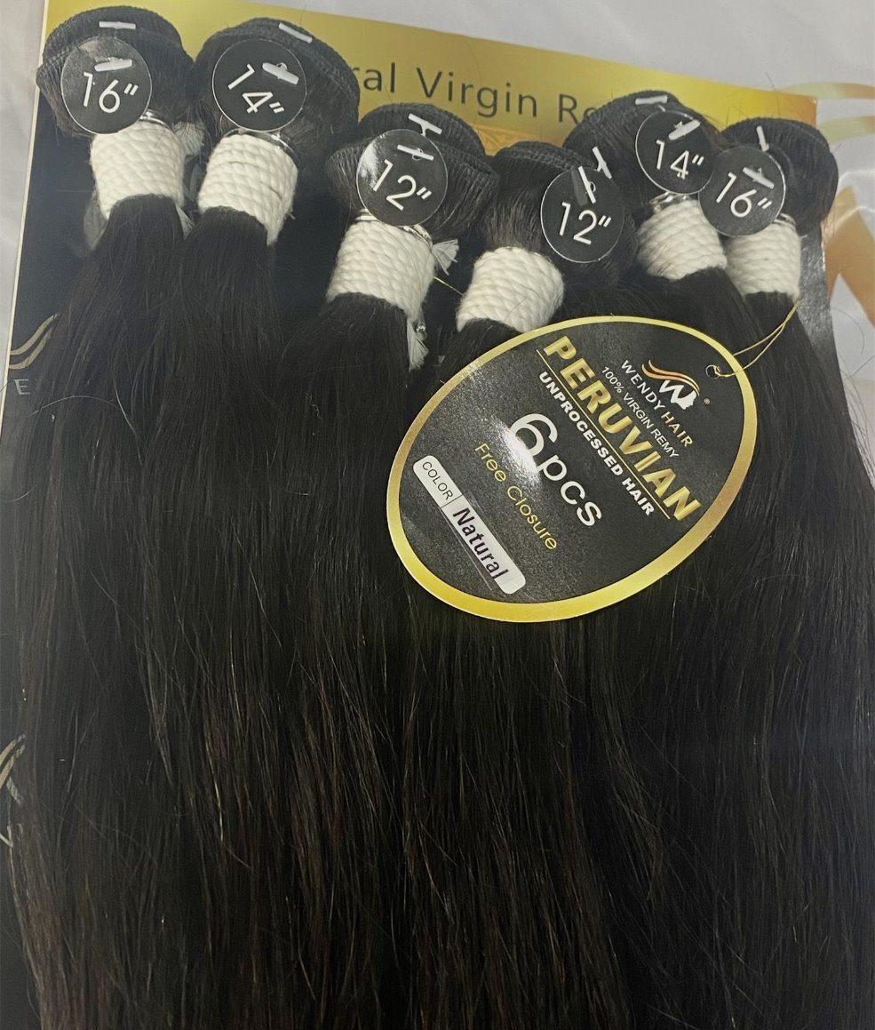 10 A Grade Hair Human Hair Extension Packaging Straight Virgin Hair Peruvian Hair Bundles