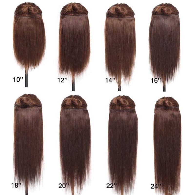 Kbeth Human Hair Extension Brown Color 16 Clips in 100% Natural Indian Hair Tape in Blond Straight Human Hair Summer Comfortabe Clips in Extension Hair Supplier