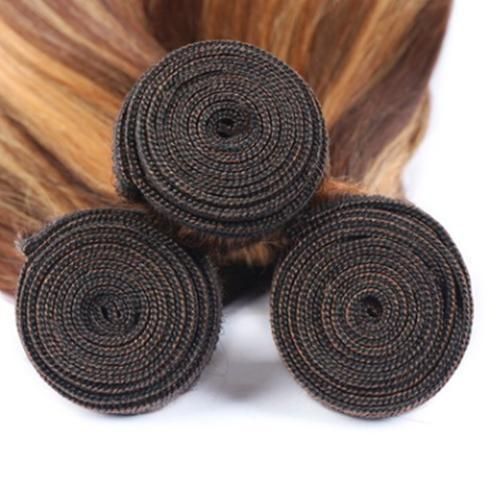 Human Hair Bundles Ombre Brazilian Hair Colored Virgin Remy Hair Bundles 12inches